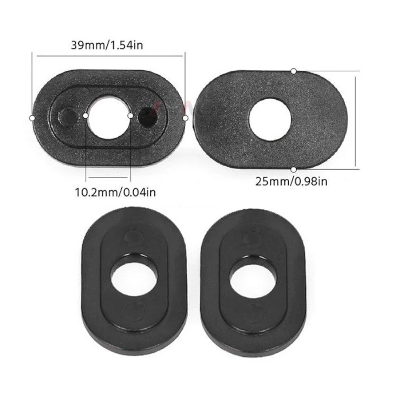 Blinker Adapterplatten Progress-Line Honda M10, Schwarz, ABS, 39x25 mm