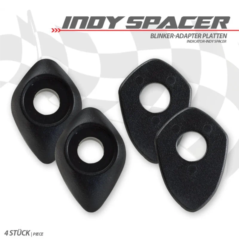 Blinker Adapterplatten Progress-Line Ducati M10, Schwarz, ABS, 36x25 mm