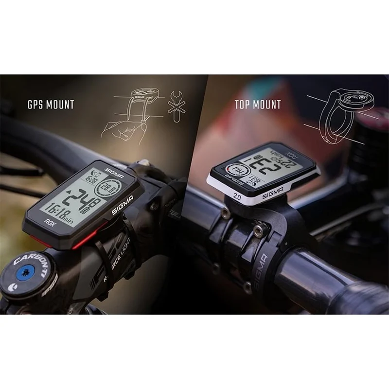 Sigma Tacho ROX 2.0 schwarz Top Mount Set