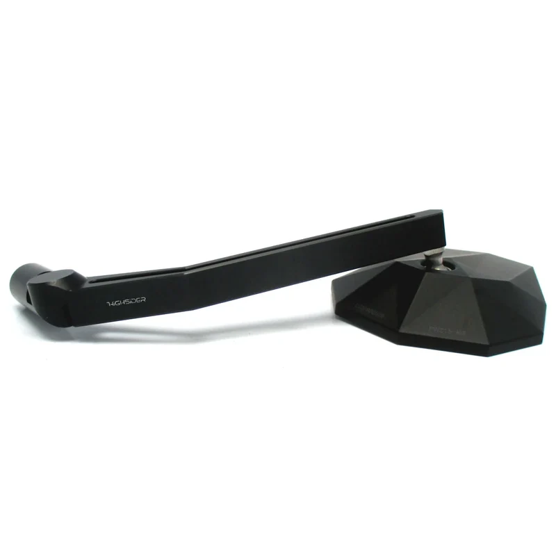 Lenkerspiegel Paar Highsider Stealth-X1 schwarz, ABS & Alu, E-geprüft, M10x1.25
