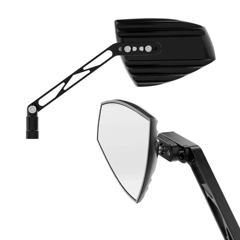 Lenkerspiegel Paar Highsider Wave, Aluminium, E-geprüft, M10x1.25