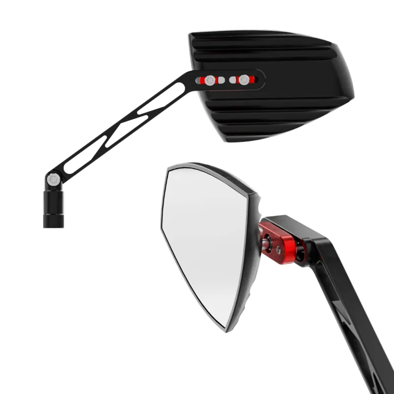 Lenkerspiegel Paar Highsider Wave, Aluminium, E-geprüft, M10x1.25