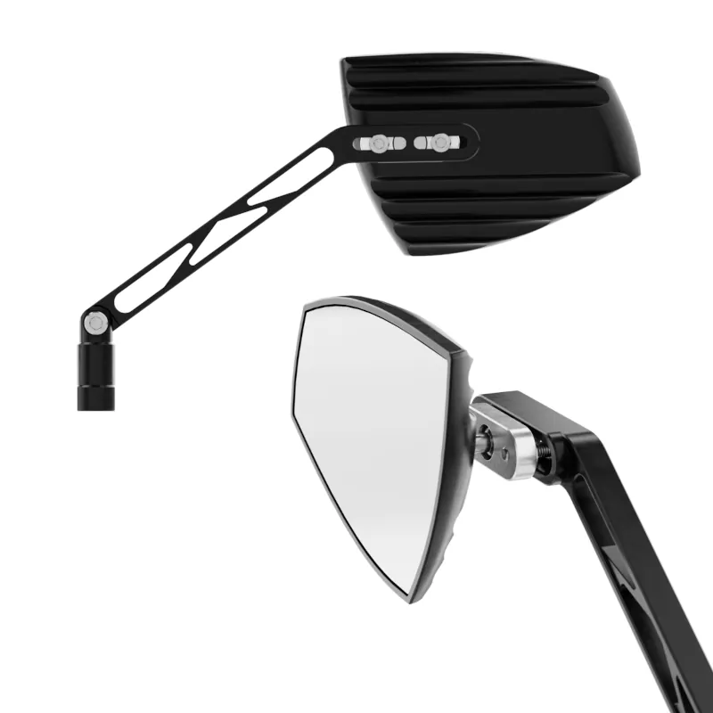 Lenkerspiegel Paar Highsider Wave, Aluminium, E-geprüft, M10x1.25