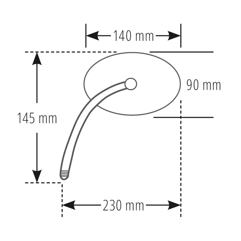 Lenkerspiegel Paar Highsider Columbia 2 schwarz, Aluminium, E-geprüft, M10x1.25