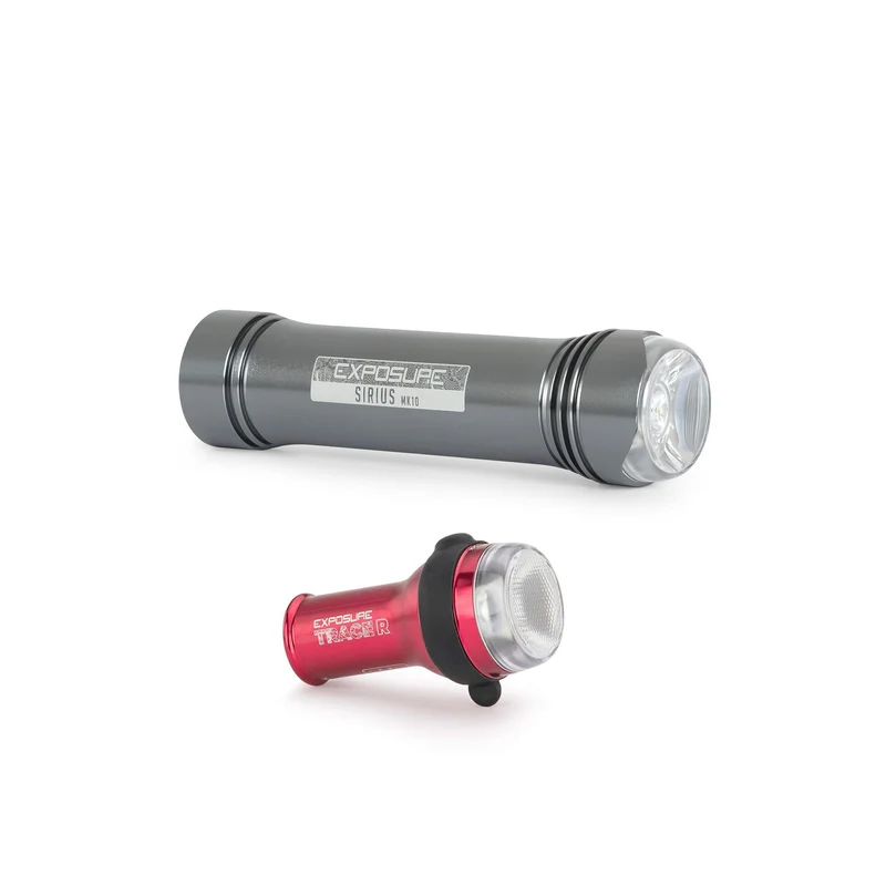 Exposure Sirius Mk10 Front & TracerR Rear Front & Rear Bike Light Set