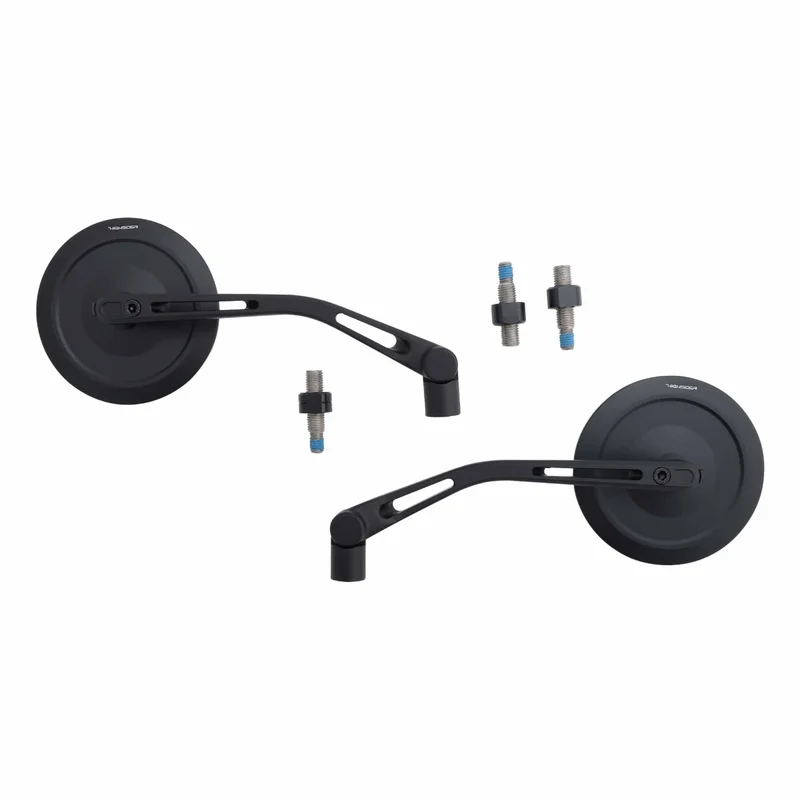 Lenkerspiegel Paar Highsider Montana-Slim schwarz, Alu, E-geprüft, M10x1.25
