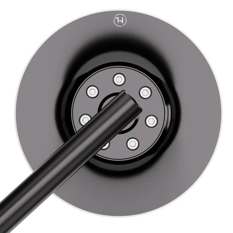 Lenkerspiegel Highsider Conero schwarz, Aluminium, E-geprüft, M10x1.25
