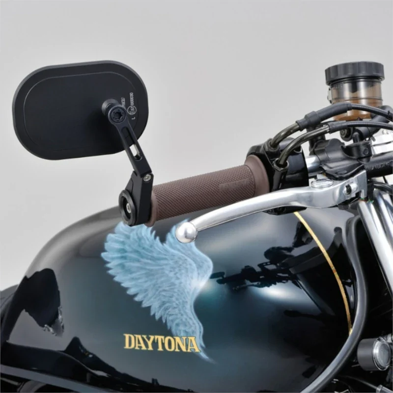 Lenkerendenspiegel Daytona D-Mirror 16, Schwarz, E-geprüft, Ø 22-30 mm