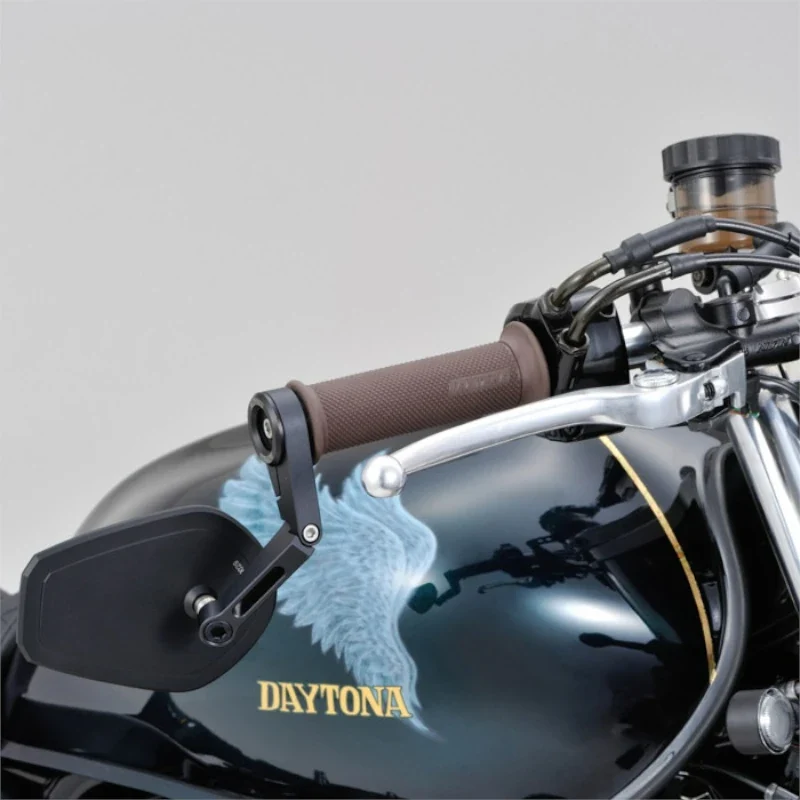Lenkerendenspiegel Daytona D-Mirror 15, Schwarz, E-geprüft, Ø 22-30 mm
