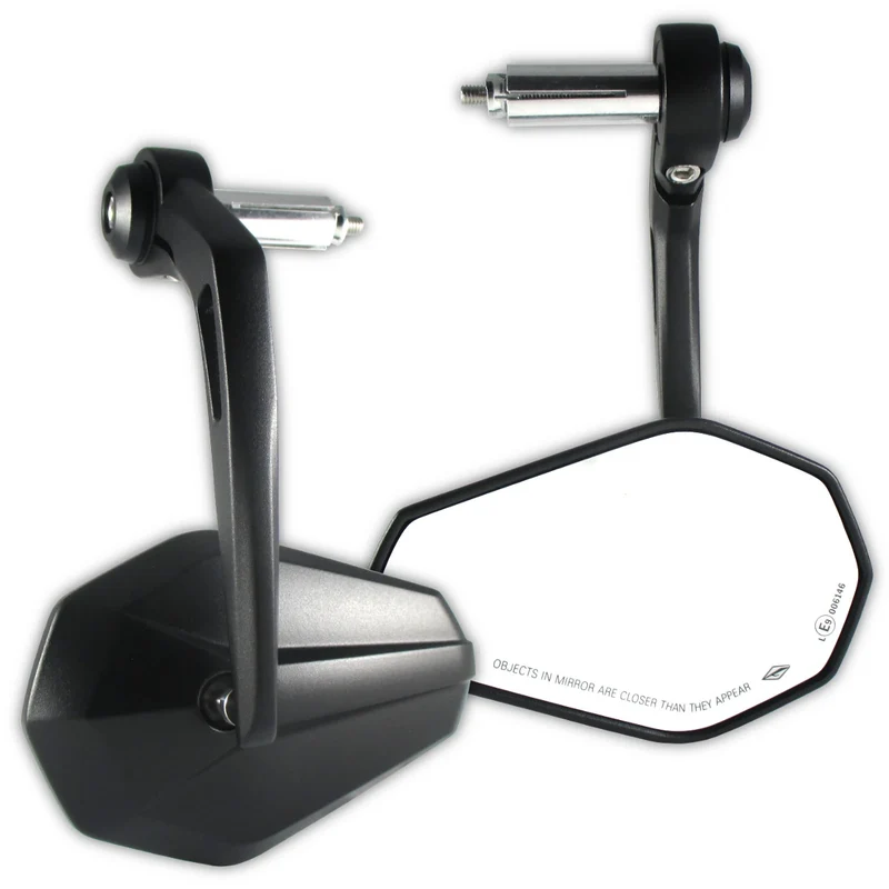 Lenkerendenspiegel Paar Progress-Line Solid schwarz, E-geprüft, Ø 12-16 mm