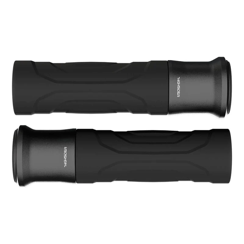 Lenkergriffe Paar Highsider Ventura-Trek Schwarz, Ø Innen 20/23 mm, Länge 125 mm
