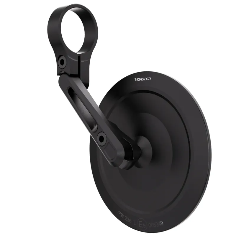 Lenkerendenspiegel Highsider Pro Montana-Slim, Schwarz, E-geprüft, Ø 22-30 mm