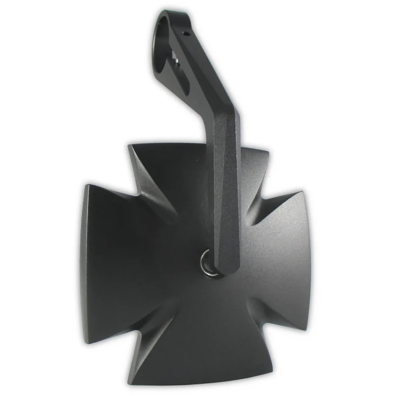 Lenkerendenspiegel Highsider Pro Iron Cross, Schwarz, E-geprüft, Ø 22-30 mm