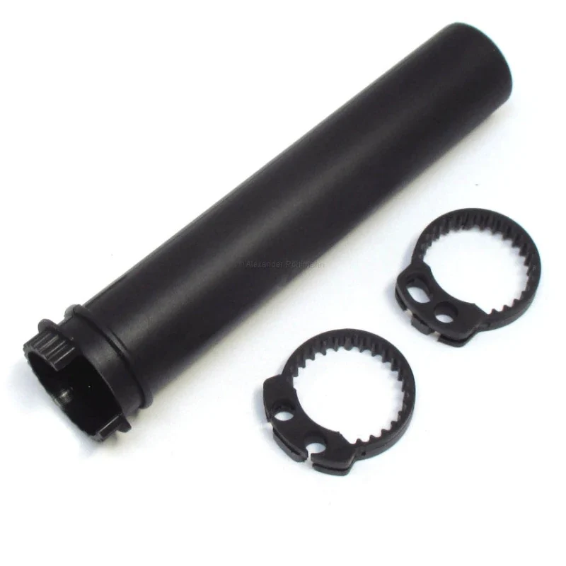 Gasdrehhülse-Set Universal, Schwarz, für 1 Zoll (25,4 mm) Lenker, Länge 158 mm