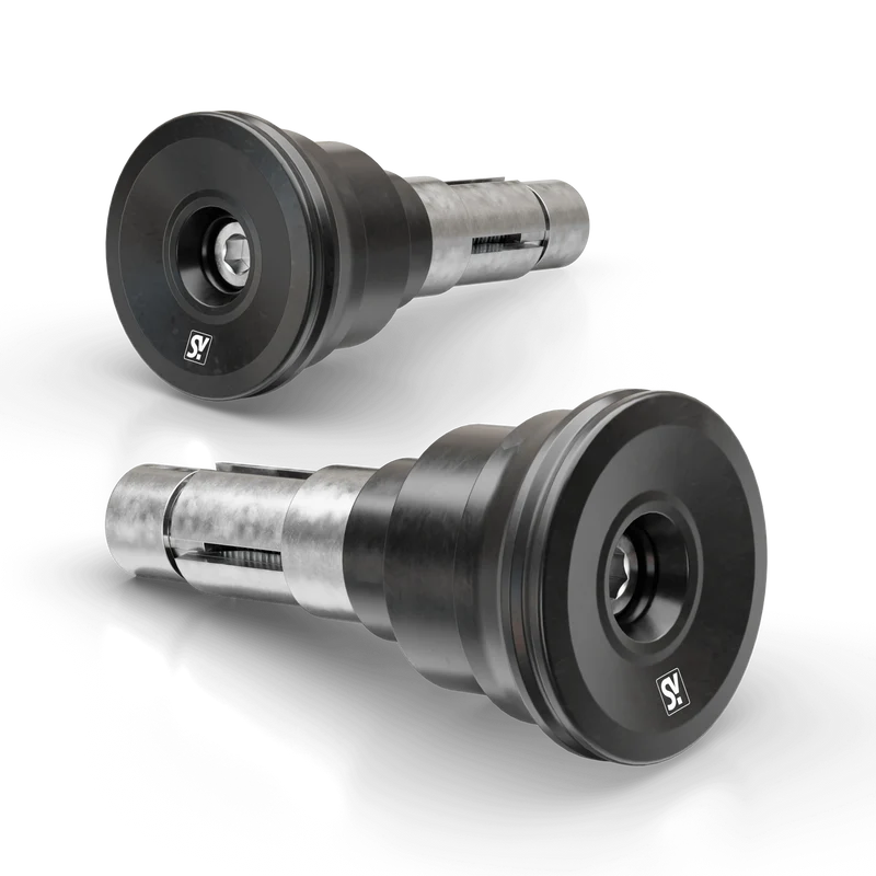 Lenkerenden Highsider Circula-LS mit Spiegelaufnahme, Schwarz, Klemmung 12-22 mm