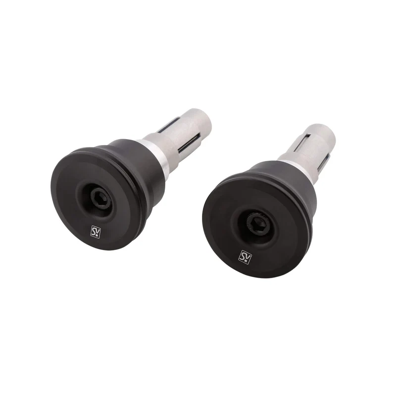 Lenkerenden Highsider Circula-LS mit Spiegelaufnahme, Schwarz, Klemmung 12-22 mm