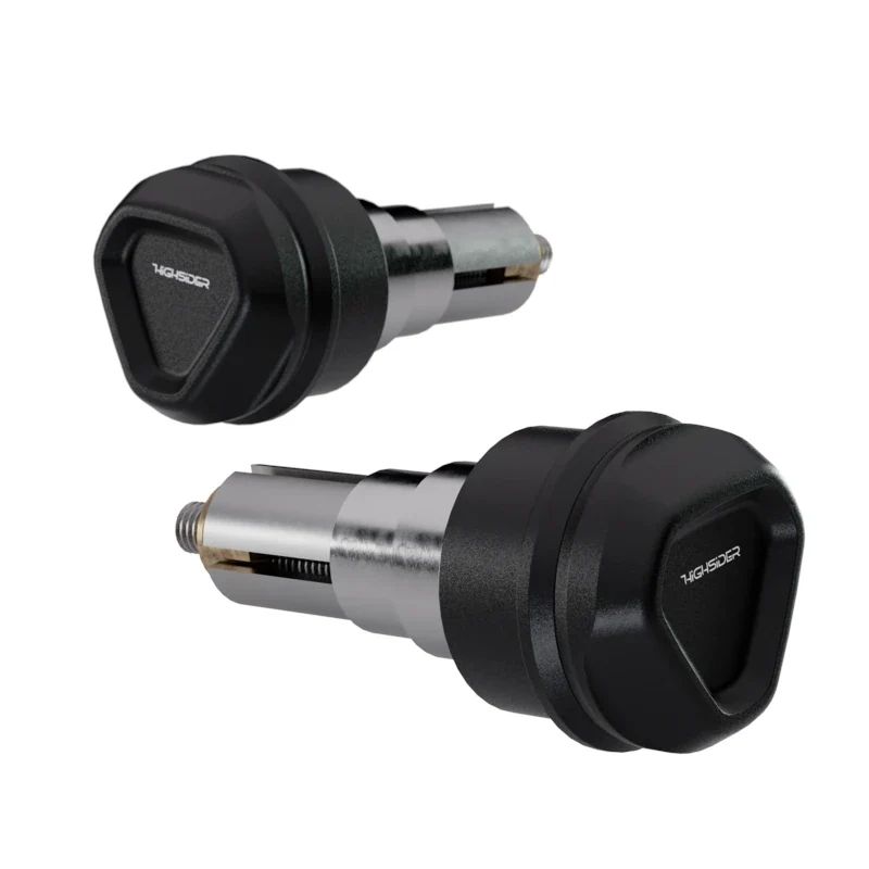 Lenkerenden Highsider Ventura-LS mit Spiegelaufnahme, Schwarz, Klemmung 12-22 mm
