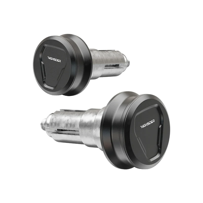 Lenkergewichte Highsider Esagano-XS schwarz, Ø 40 mm, Klemmbereich 12-22 mm