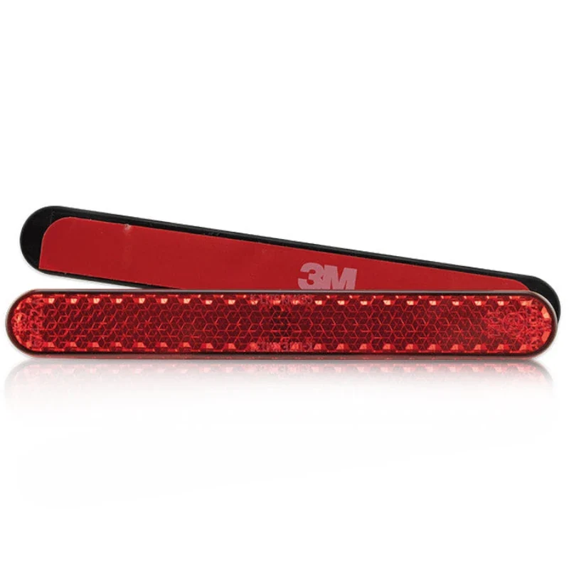 Reflektor Set Line rot, abgerundet, 100 x 13 x 6 mm