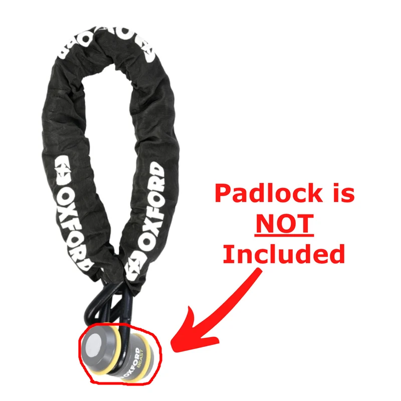 Oxford Beast 22mm Sold Secure Motorbike Diamond Bike Chain Lock