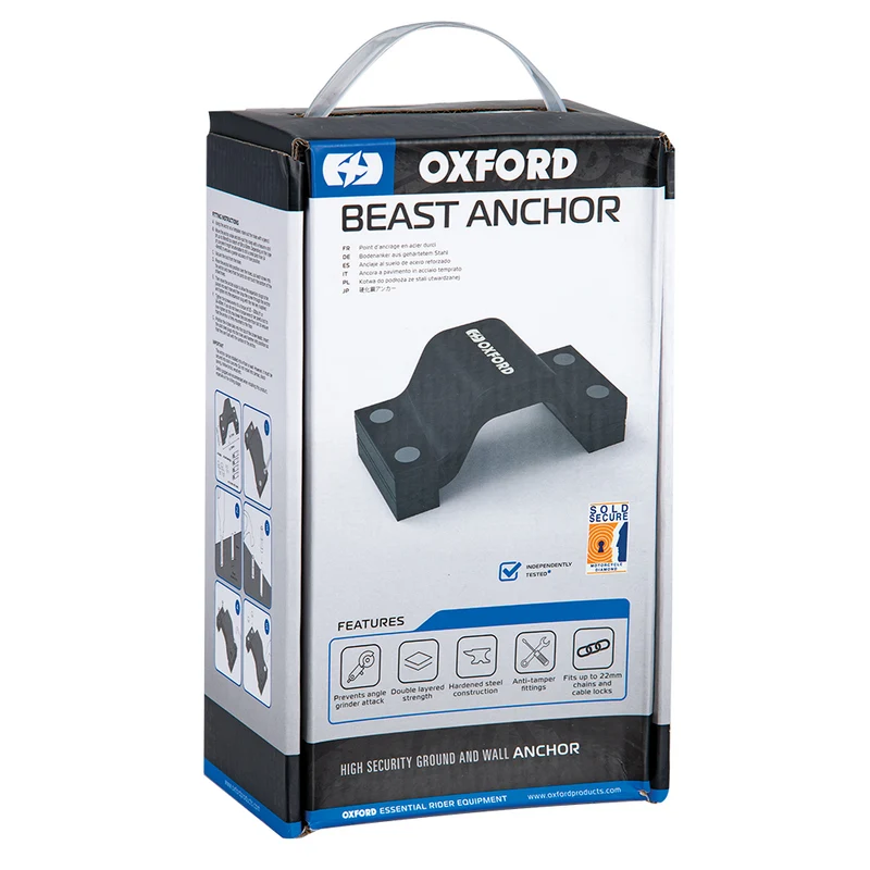 Oxford Beast Sold Secure Motorbike Diamond Bike Lock Anchor