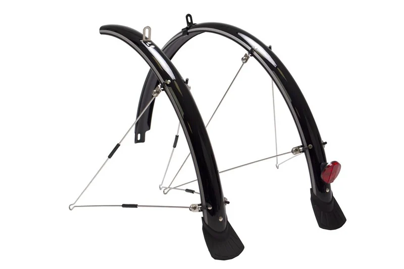 XLC Reflective 45mm With Flaps 26 Inch Bike Mudguard Set Black