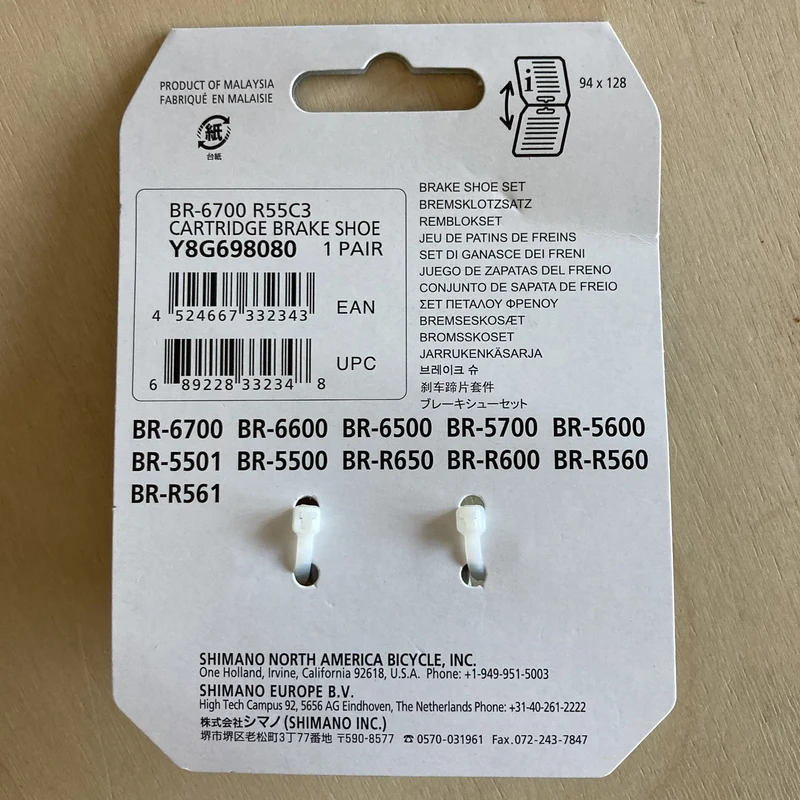 Shimano BR-6700 R55C3 Ultegra Brake Show Calliper Bike Brake Pads