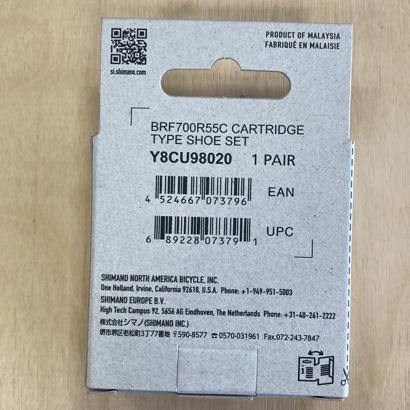 Shimano BR-F800 R55C Pair Bike Brake Pad Inserts