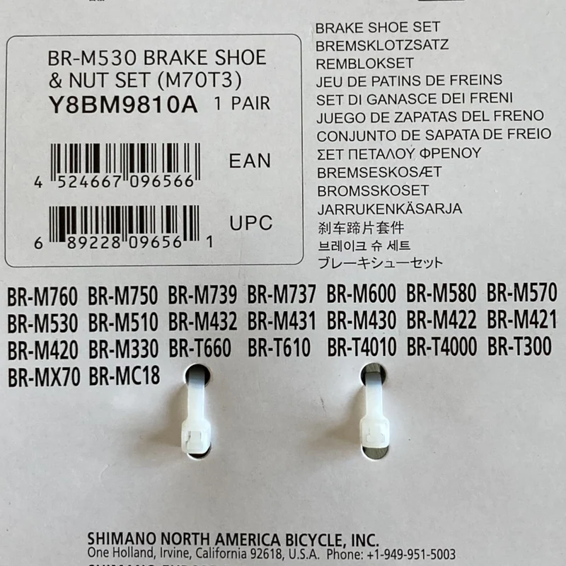Shimano BR-T660 M70T3 Deore V-Brake V-Brake Bike Brake Pads