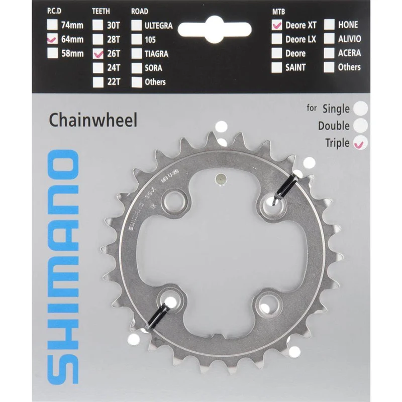 Shimano Kettenblatt 26Z XT T8000/780