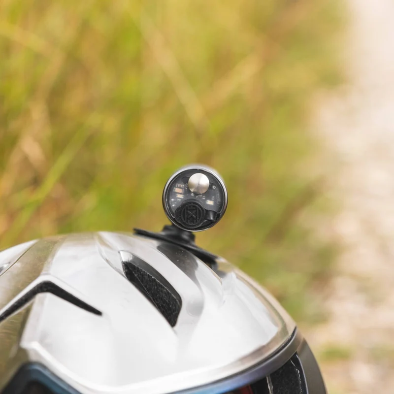 Exposure Axis Mk9 2023 Gun Metal With Helmet & Handlebar Mounts Front Bike Light