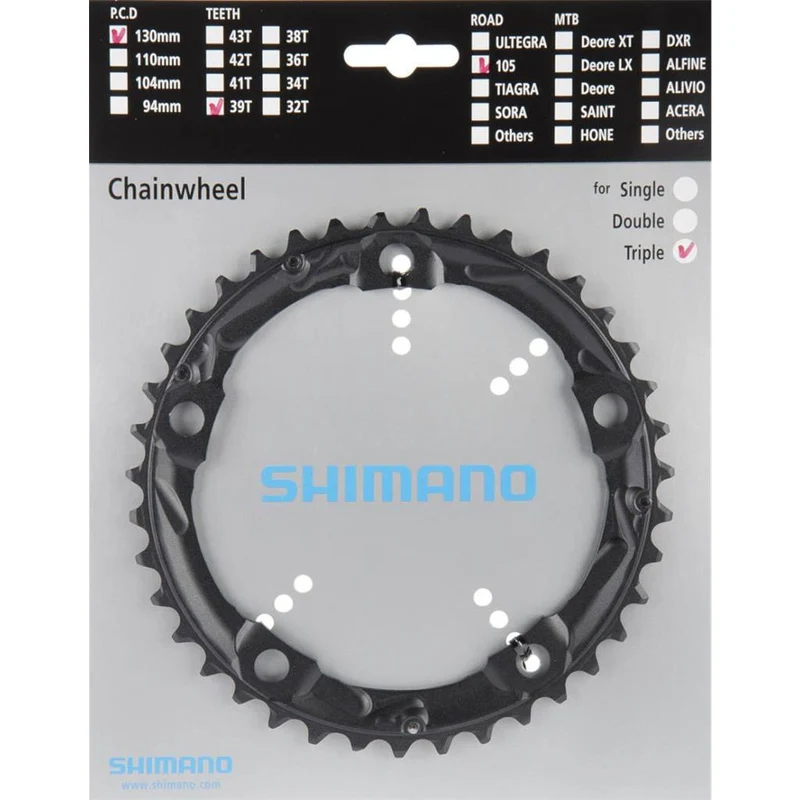 Shimano Kettenblatt 39Z.5703 3f.Schwar