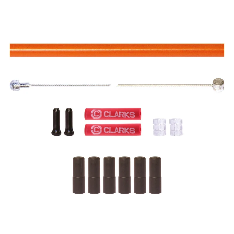 Clarks 8012 Stainless Steel 2P Housing Bike Brake Inner & Outer Cable Set