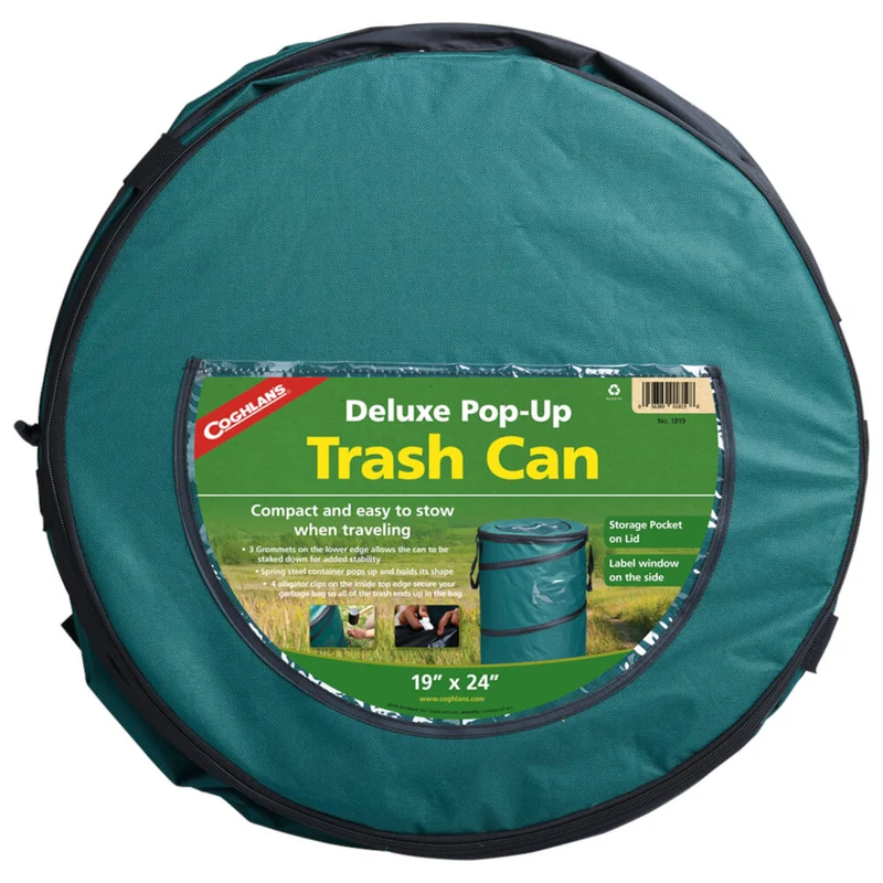 Coghlan's 111L Deluxe Pop-Up Camping Bin Trash Can Laundry Basket