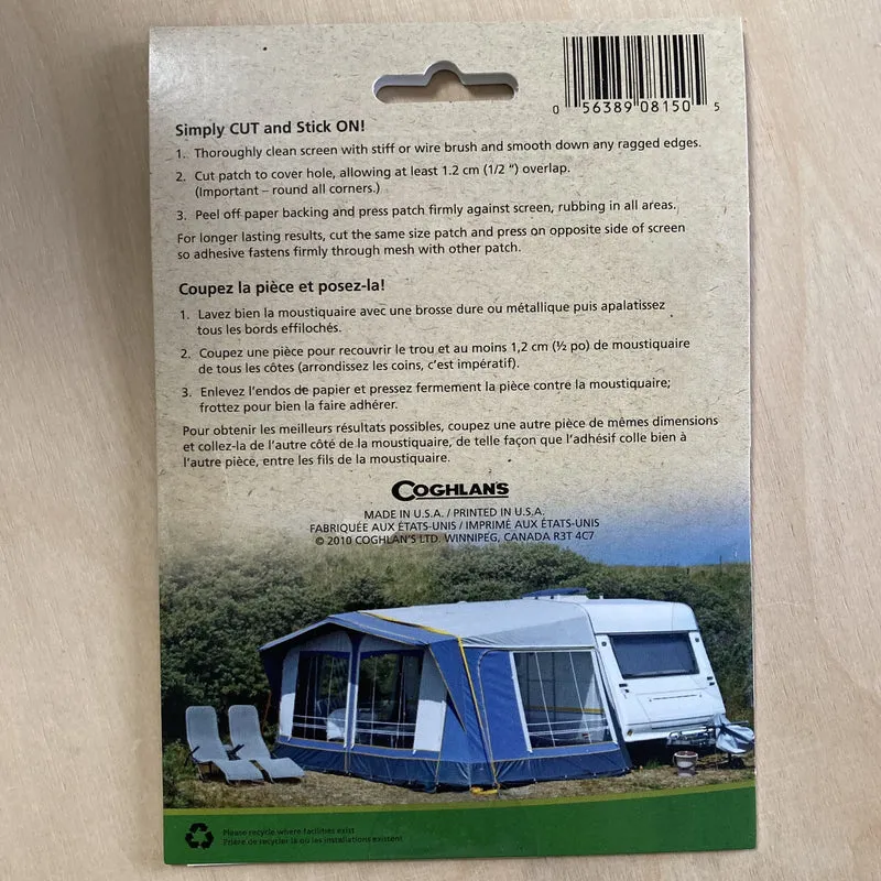 Coghlan's Self-Adhesive Plastic Screen Patches 3 Pack
