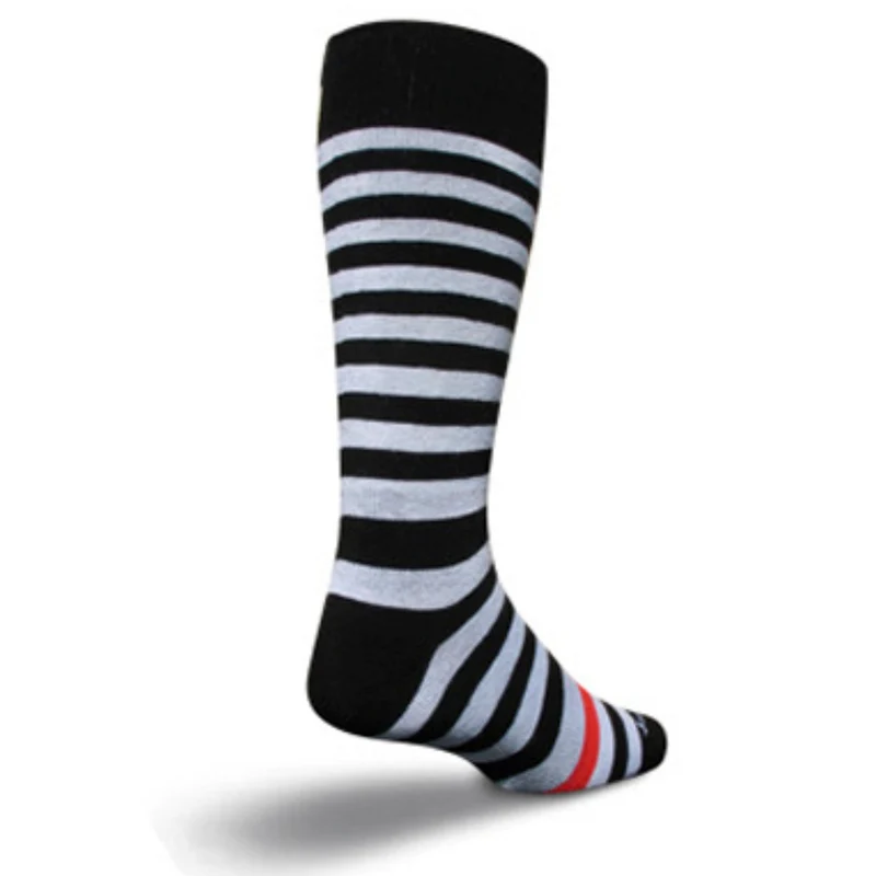 SockGuy Elite Tech Snowboard Jailbird Black/Grey Men's Cycling Socks