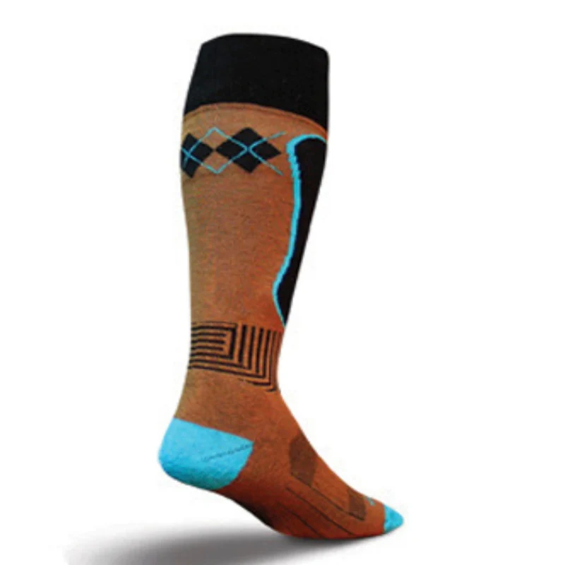 SockGuy Triple Mocha MTN Tech Men's Cycling Socks Brown Small/Medium
