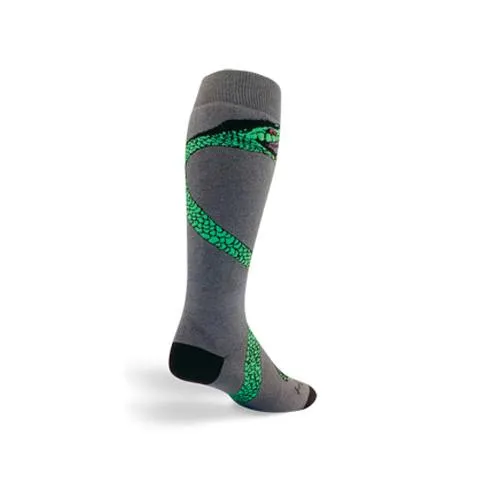 SockGuy Viper MTN Snowboard Men's Cycling Socks Grey Small/Medium
