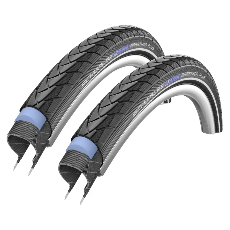 700c Bike Tyre Clincher Schwalbe Marathon Plus Wire Black