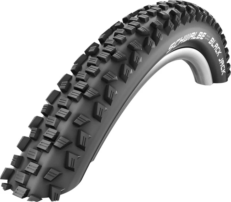 26" Bike Tyre Clincher Schwalbe Black Jack Active Wire Black