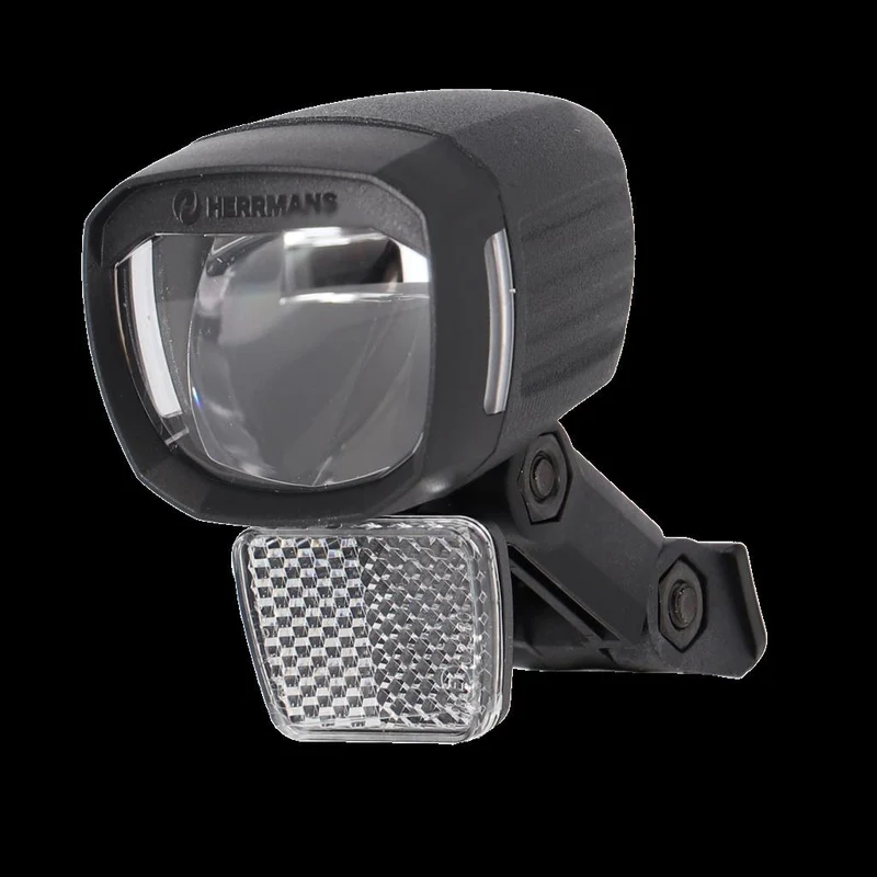 Herrmans Nordic MR E, schwarz, 60 Lux, mit Halter LED-E-Bike-Scheinwerfer HERRMANS