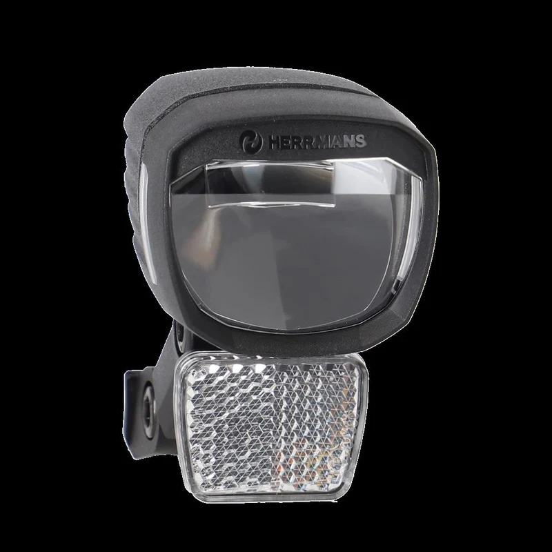 Herrmans Nordic MR E, schwarz, 60 Lux, mit Halter LED-E-Bike-Scheinwerfer HERRMANS
