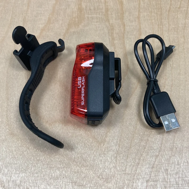 Rear Bike Light Smart Superflash 0.5W Rechargeable Black