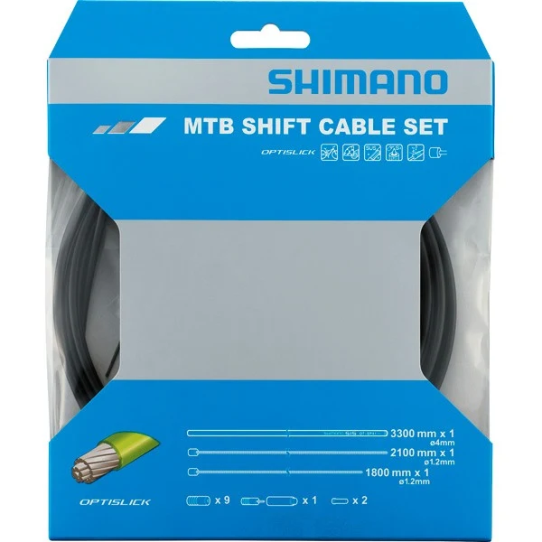 Shimano XT M8000 Gear Cable Set For MTB OPTISLICK Coated inner Cables Black