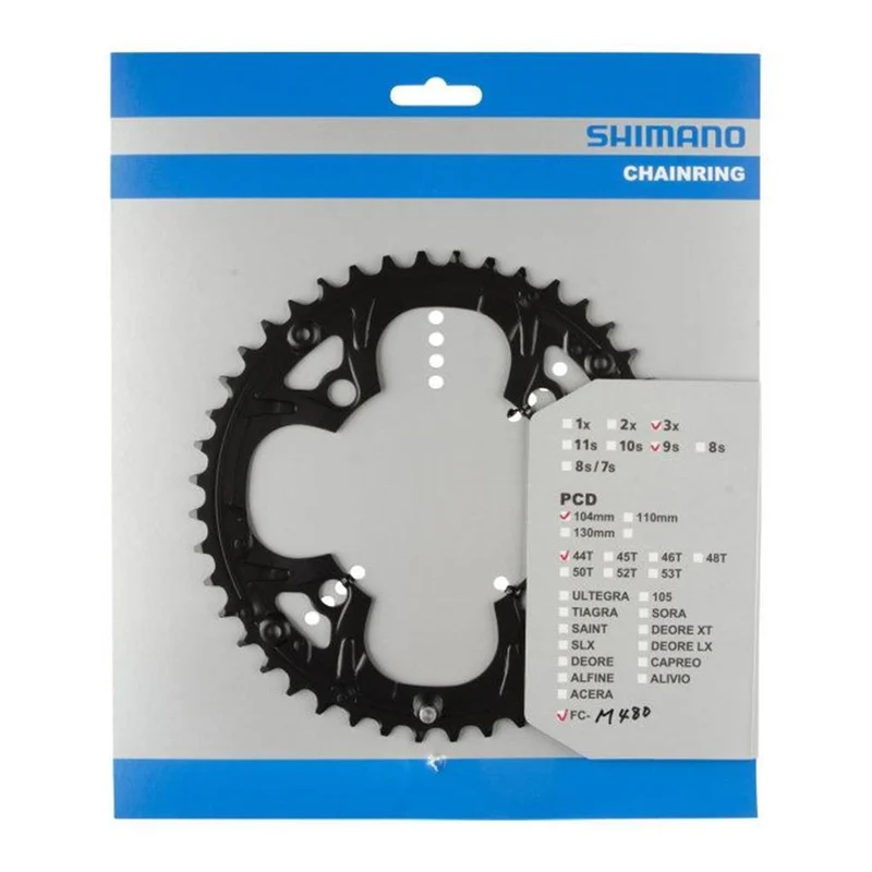 Shimano Kettenblatt 44Z. Schwarz Deore