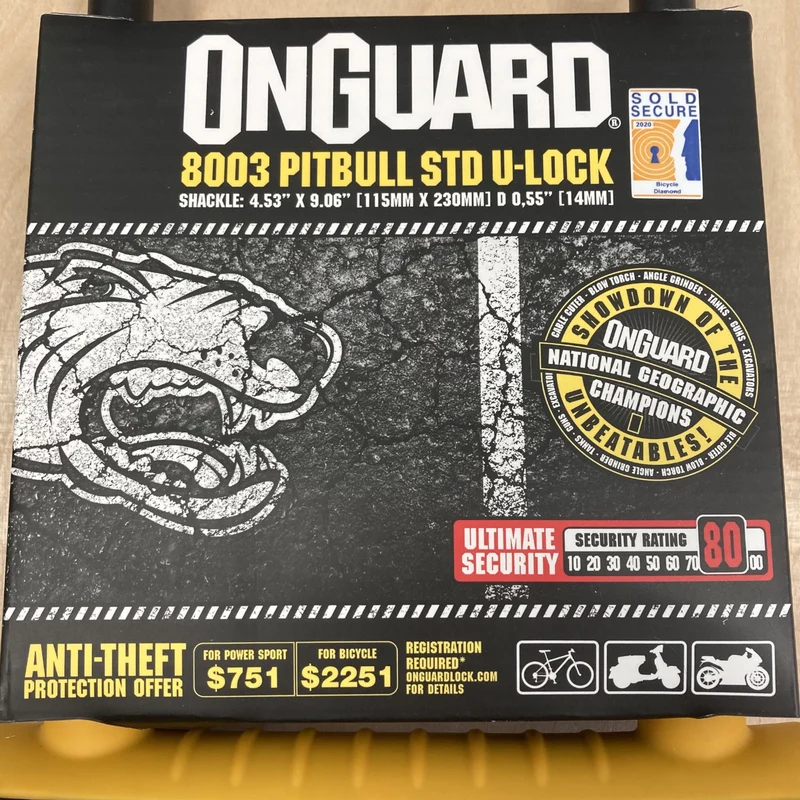 Onguard Pitbull Standard 8003 Bike D Lock