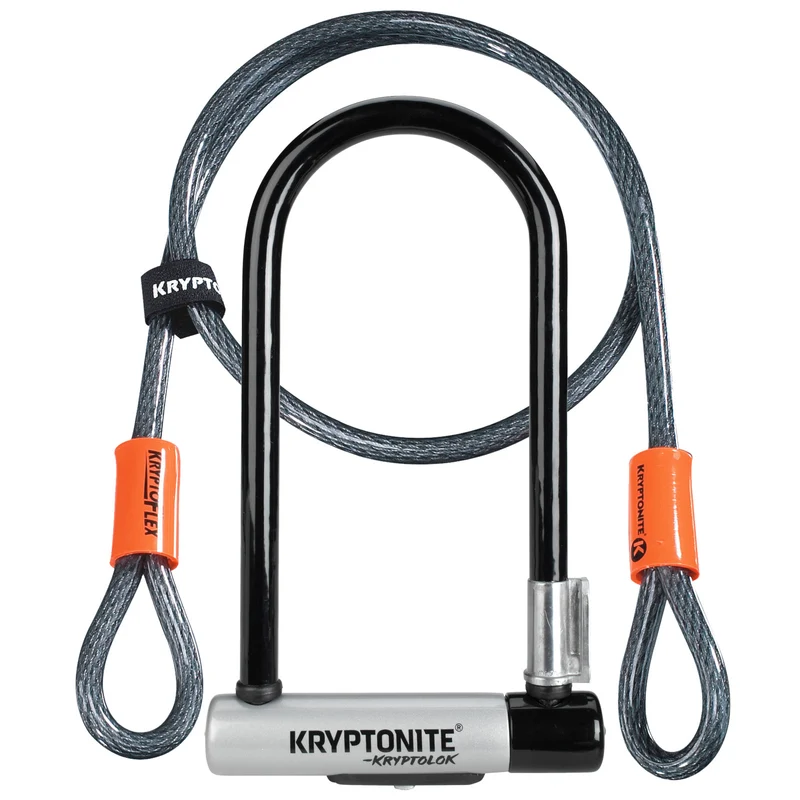 Kryptonite Kryptolok Standard Bike D Lock With Flex Cable