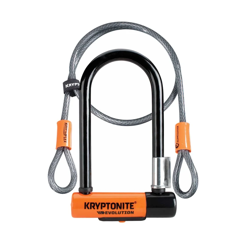 Kryptonite Evolution Mini 7 Bike D Lock With 4' Cable